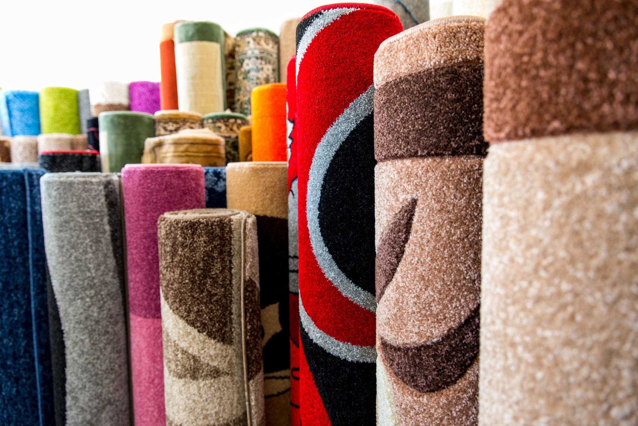 colour, texture and fabric of rugs. 